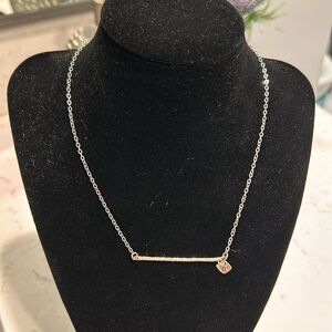 Bar necklace with initial B purchase from a local artisan